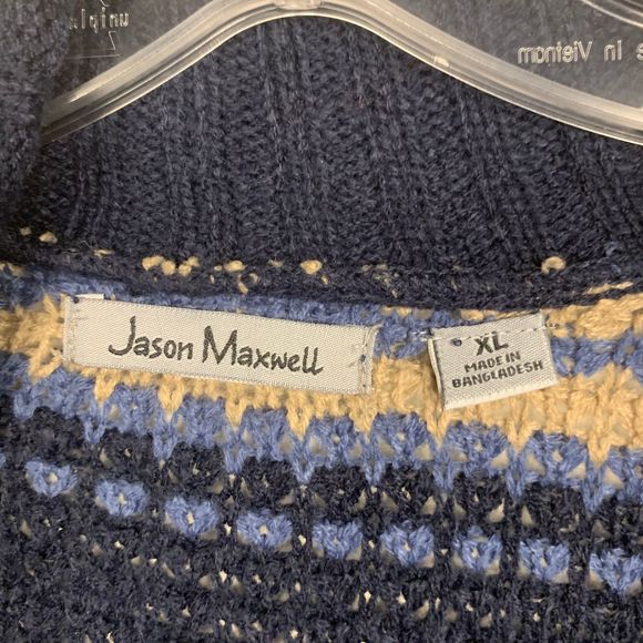 Jason Maxwell Blue Open Front Cardigan - Picture 3 of 3